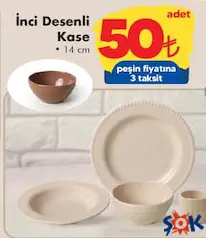 KERAMİKA İNCİ DESENLİ KASE 14 CM